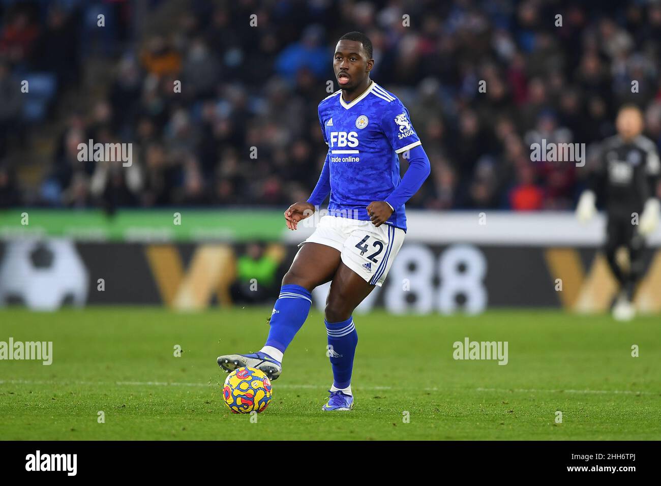 LEICESTER, ROYAUME-UNI.JAN 23rd Boubakary Soumare de Leicester City pendant le match Premier League entre Leicester City et Brighton et Hove Albion au King Power Stadium de Leicester le dimanche 23rd janvier 2022.(Credit: Jon Hobley | MI News) Credit: MI News & Sport /Alay Live News Banque D'Images