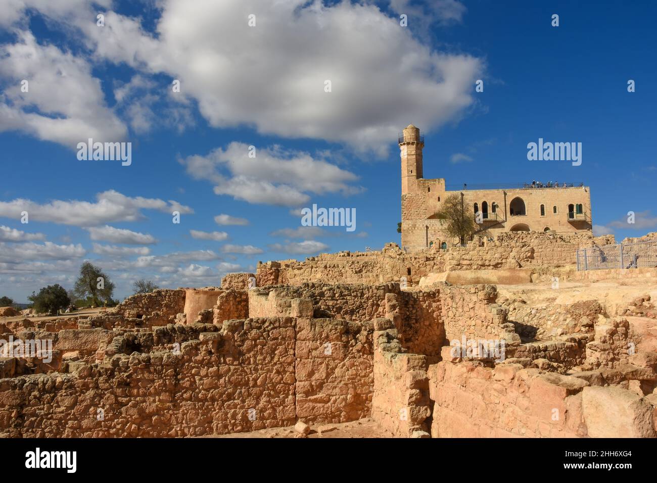 Tombe du prophète Samuel, mosquée Nabi Samwil, Israël Banque D'Images