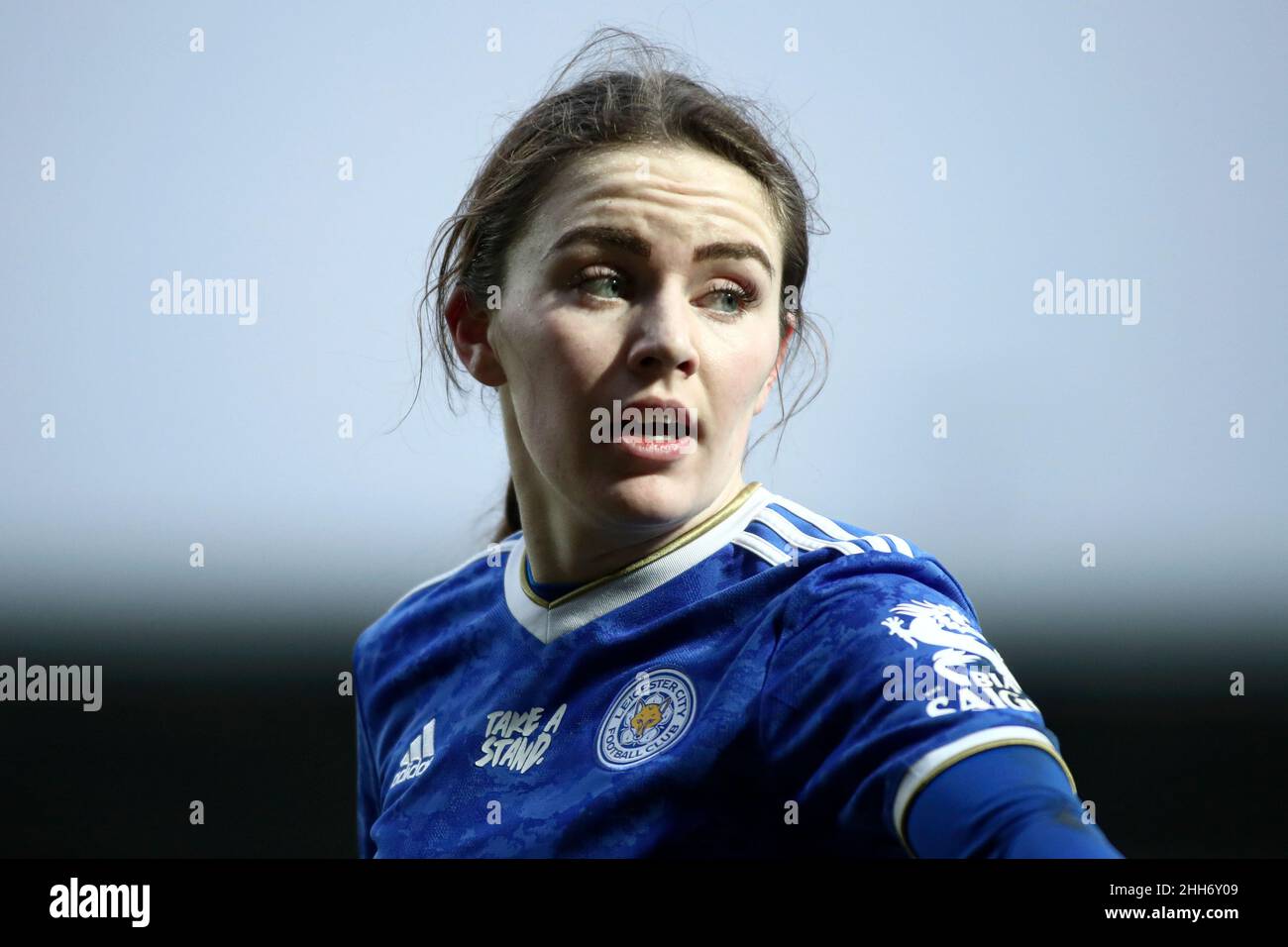 BURTON ON TRENT, ROYAUME-UNI.23rd JANV. Shannon O'Brien de Leicester City photographiée lors du match Barclays FA Women's Super League entre Leicester City et Aston Villa au stade Pirelli, Burton Upon Trent, le dimanche 23rd janvier 2022.(Crédit : Kieran Riley | INFORMATIONS MI) crédit : INFORMATIONS MI et sport /Actualités Alay Live Banque D'Images