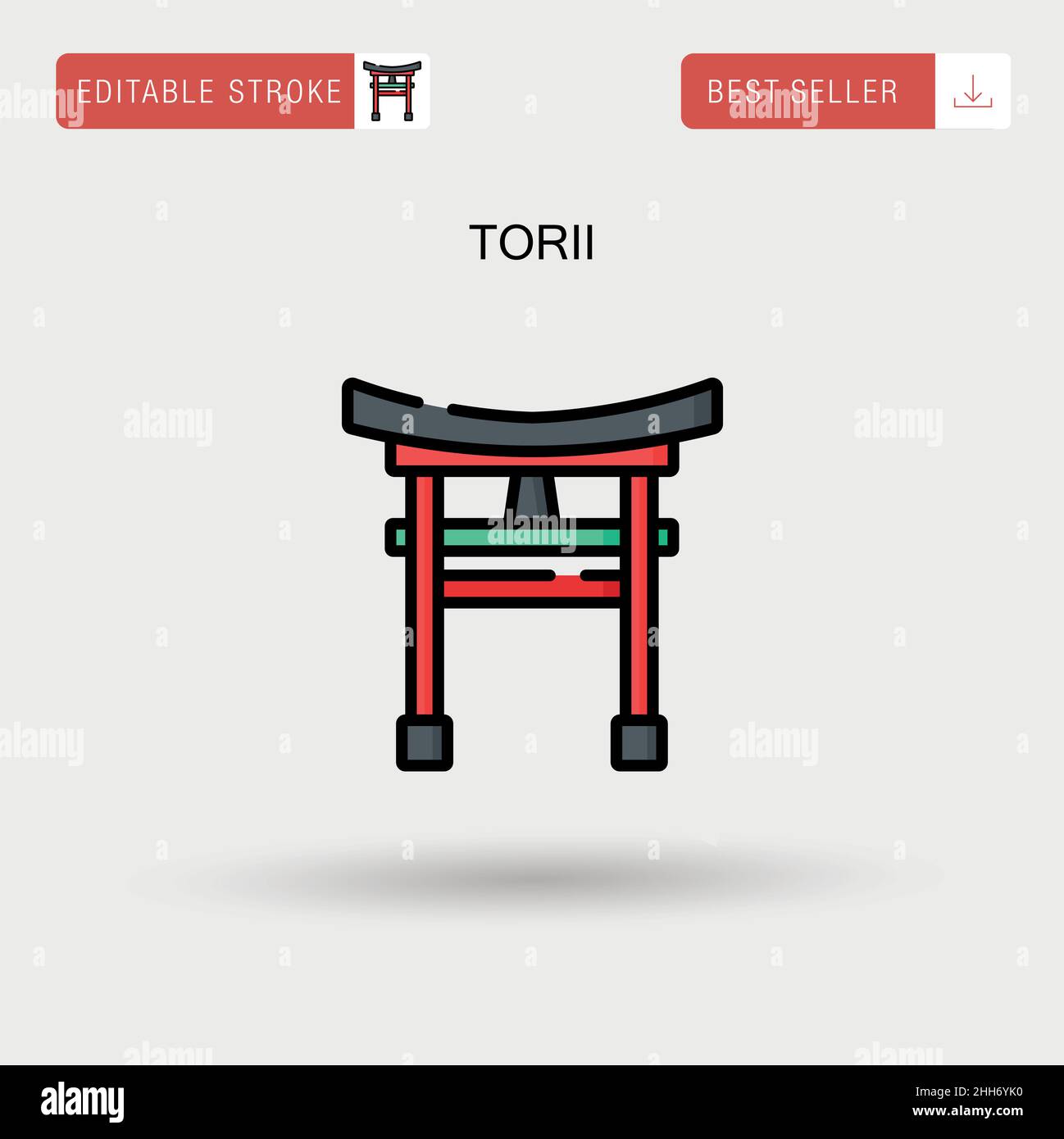 Icône de vecteur simple torii. Illustration de Vecteur