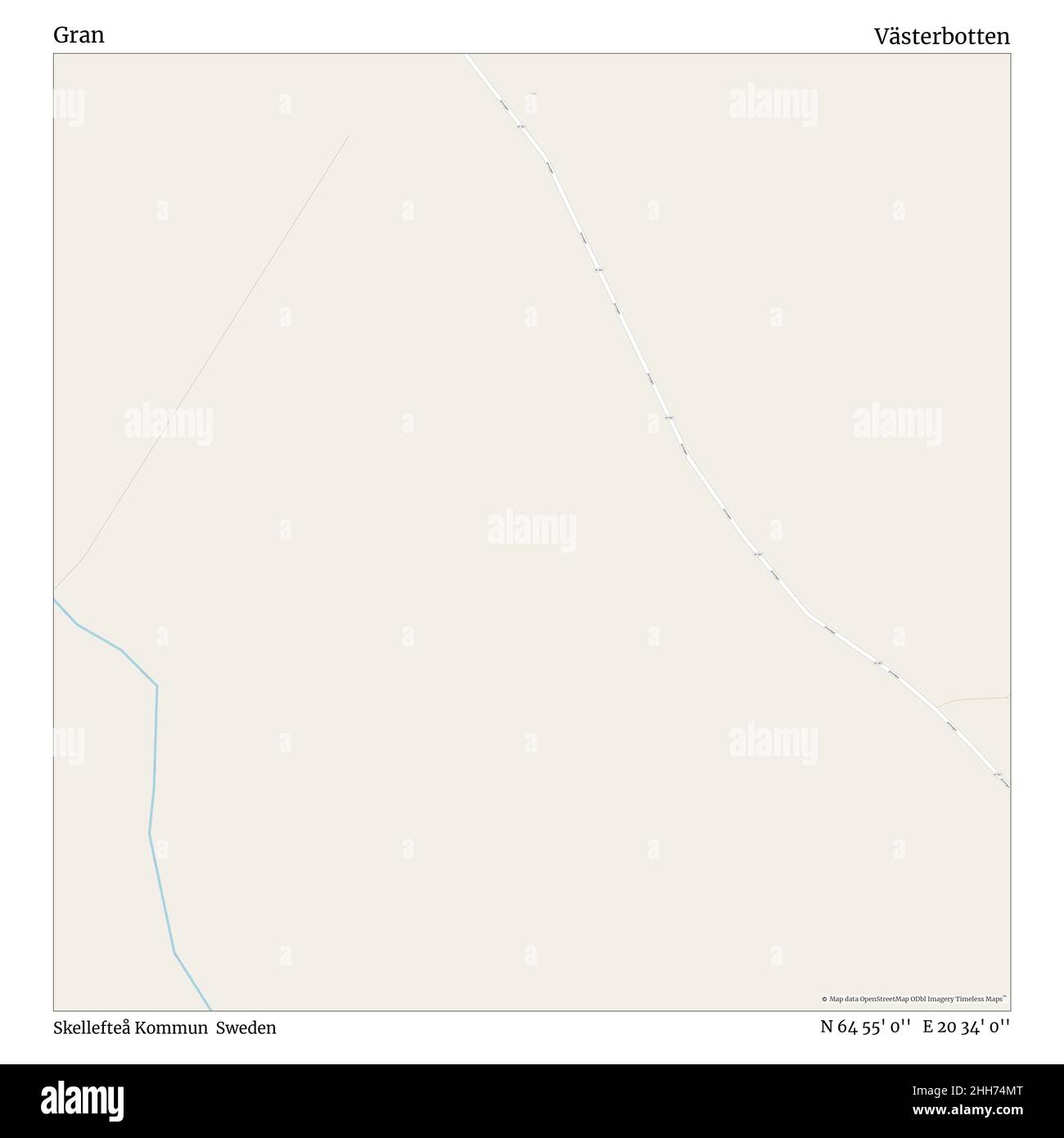 Gran, Skellefteå Kommun, Suède, Västerbotten, N 64 55' 0'', E 20 34' 0'', carte, carte intemporelle publiée en 2021.Les voyageurs, les explorateurs et les aventuriers comme Florence Nightingale, David Livingstone, Ernest Shackleton, Lewis et Clark et Sherlock Holmes se sont appuyés sur des cartes pour planifier leurs voyages dans les coins les plus reculés du monde. Timeless Maps dresse la carte de la plupart des sites du monde, montrant ainsi la réalisation de grands rêves. Banque D'Images