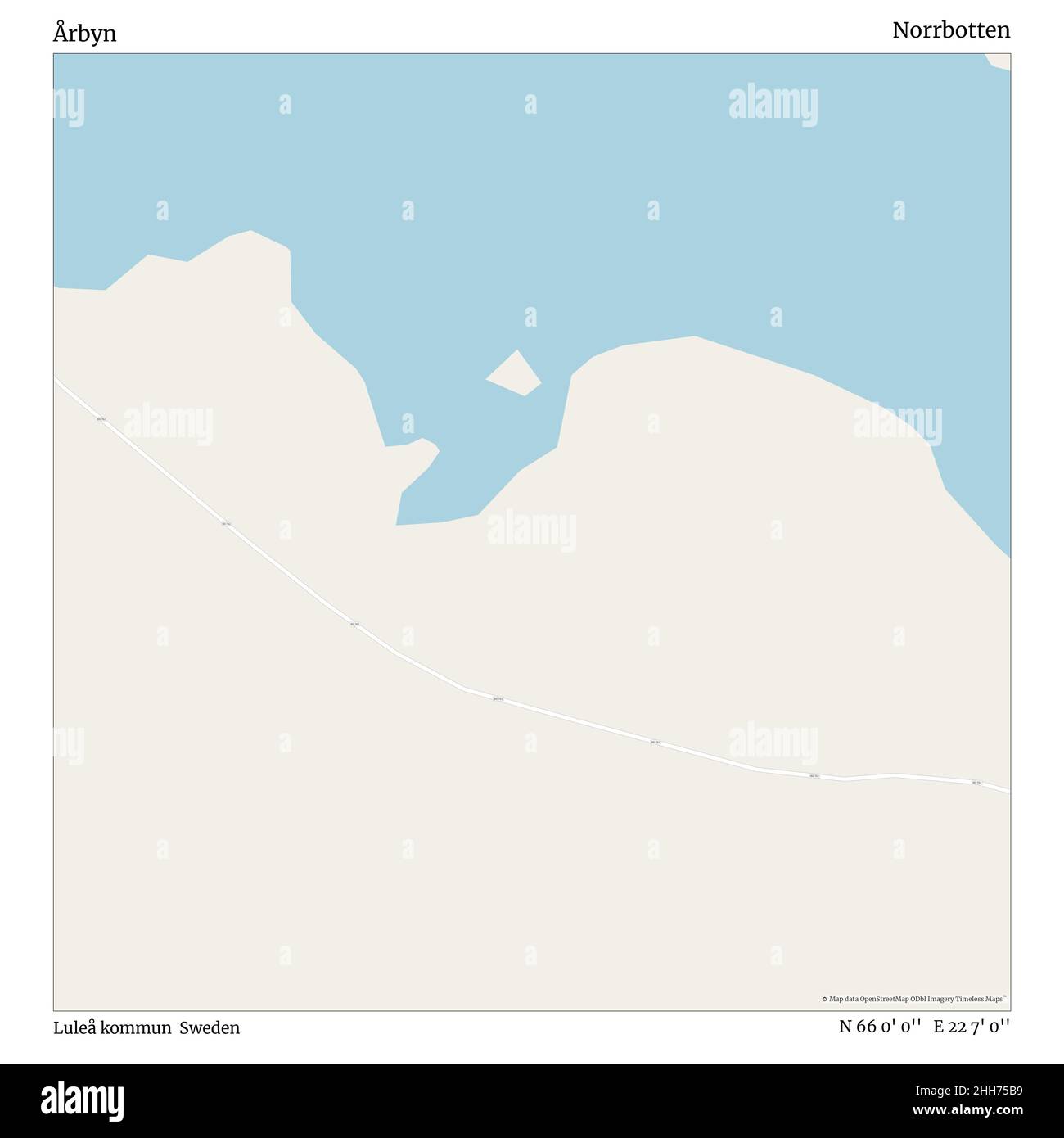 Årbyn, Luleå kommun, Suède, Norrbotten, N 66 0' 0'', E 22 7' 0'', carte, carte intemporelle publiée en 2021.Les voyageurs, les explorateurs et les aventuriers comme Florence Nightingale, David Livingstone, Ernest Shackleton, Lewis et Clark et Sherlock Holmes se sont appuyés sur des cartes pour planifier leurs voyages dans les coins les plus reculés du monde. Timeless Maps dresse la carte de la plupart des sites du monde, montrant ainsi la réalisation de grands rêves. Banque D'Images