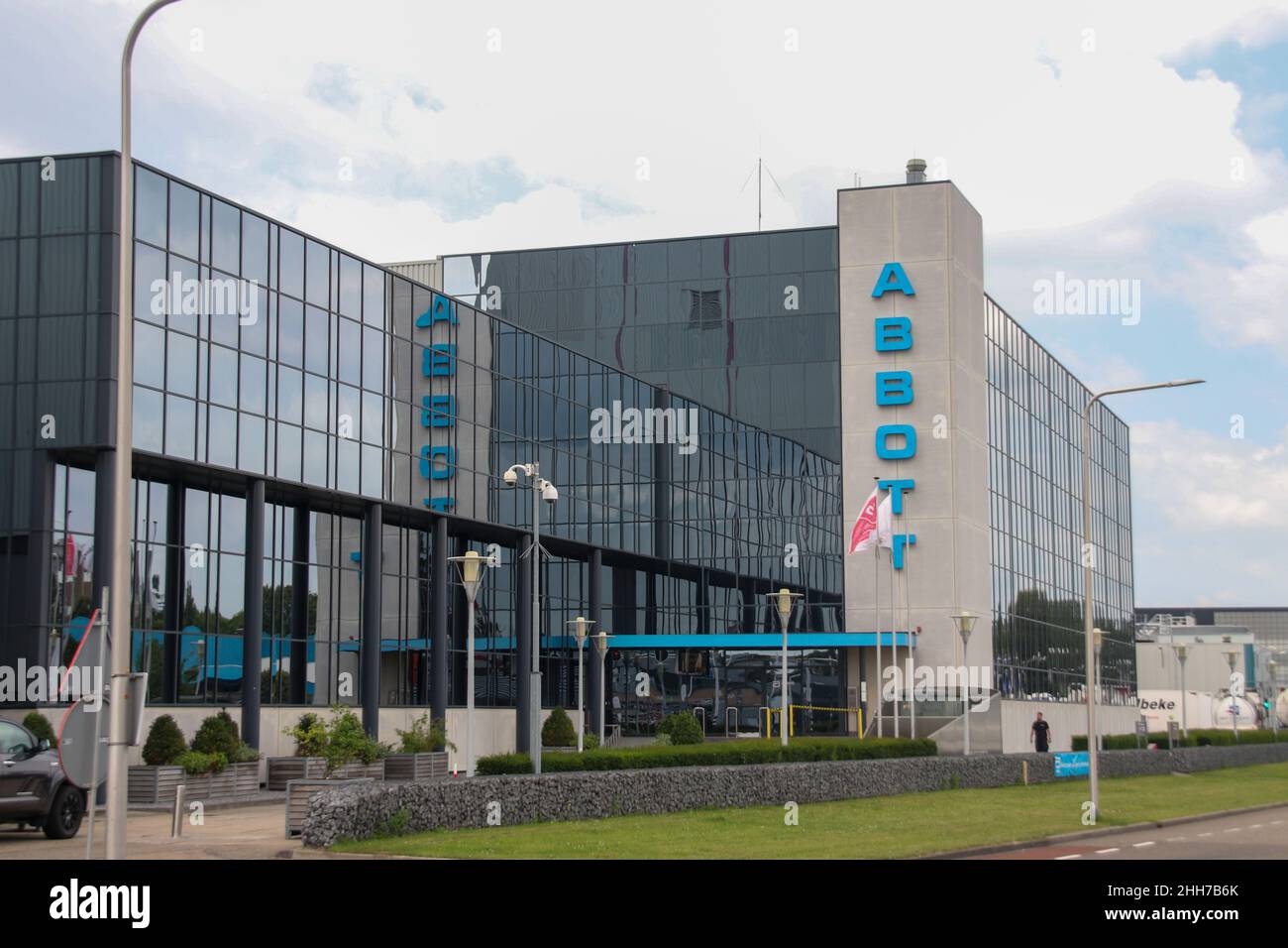 Usine et bureau d'Abbott à Zwolle, connu pour les auto-tests de corona. Banque D'Images