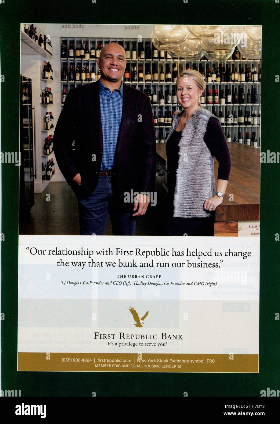 Publicité pleine page du numéro 2021 du New Yorker Magazine, États-Unis Banque D'Images