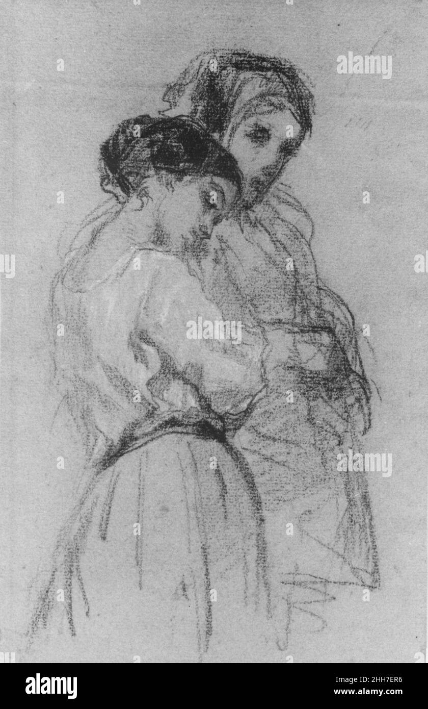 The Thorpe Sisters William Morris Hunt américain.Les sœurs Thorpe 11183 Banque D'Images