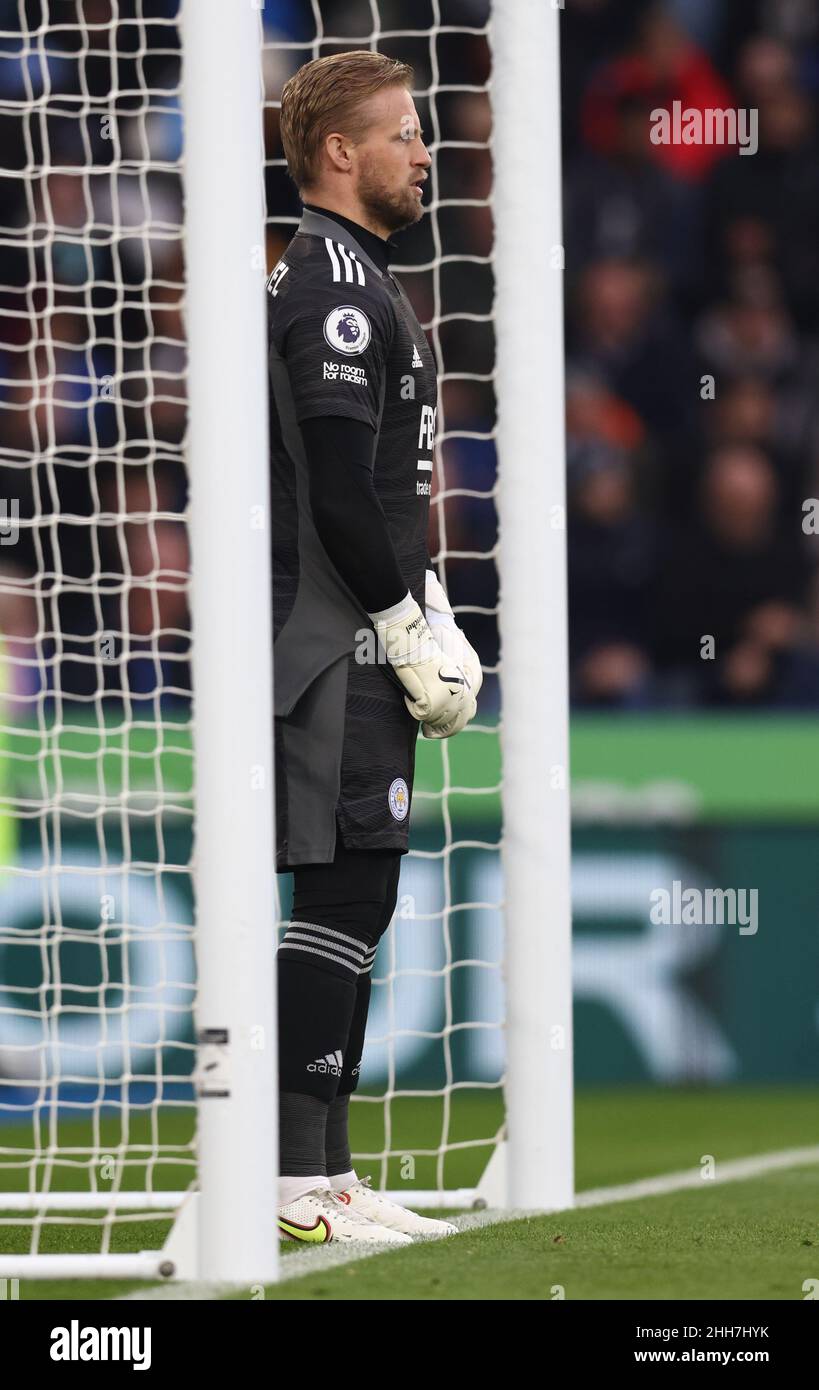 Leicester, Royaume-Uni.23rd janvier 2022.Kasper Schmeichel de Leicester City pendant le match de la Premier League au King Power Stadium de Leicester.Crédit photo à lire : Darren Staples/Sportimage crédit : Sportimage/Alay Live News Banque D'Images