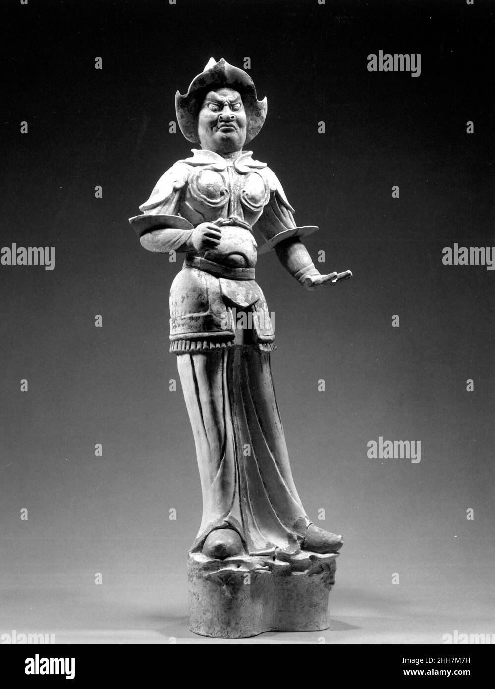 Gardien de tombeau début 8th siècle Chine.Gardien de tombeau 44345 Banque D'Images