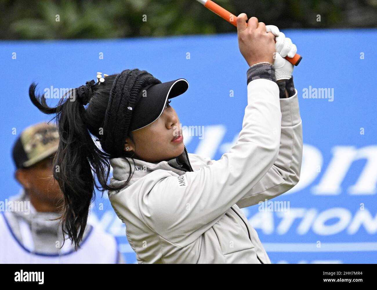 Orlando, États-Unis.23rd janvier 2022.Patty Tavatannakit de Thaïlande est en train de participer à la dernière partie du tournoi de champions de Grand Vacations Hilton LPGA 2022 au Lake Nona Golf and Country Club à Orlando, Floride, le dimanche 23 janvier 2022 photo de Joe Marino/UPI crédit: UPI/Alay Live News Banque D'Images