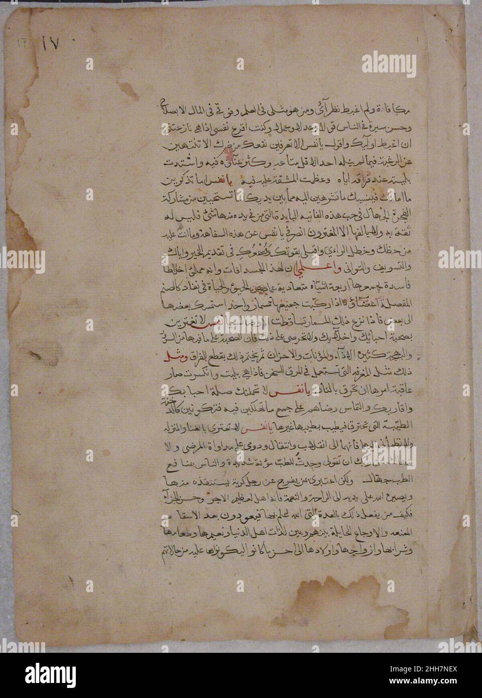 Page de Calligraphie d'un Kalila wa Dimna deuxième quart de 16th siècle ce manuscrit contient soixante-dix-huit tableaux et de nombreux textes de folios racontant les célèbres contes des jackals Kalila et Dimna.Basé sur le livre de l'ancien animal indien fables, le Panchatantra écrit par Vidyapati (Bidpai), les histoires se sont répandues dans tout le Moyen-Orient où ils sont devenus extrêmement populaires.Ce manuscrit a une forte saveur de Mamluk Egypte dans les styles de figure et les dessins audacieux, avec des notes de tulipes ottomanes et de turbans safavide.Cependant, la palette orange brûlée et les lignes fortement incrustées ont conduit à une attribution Banque D'Images