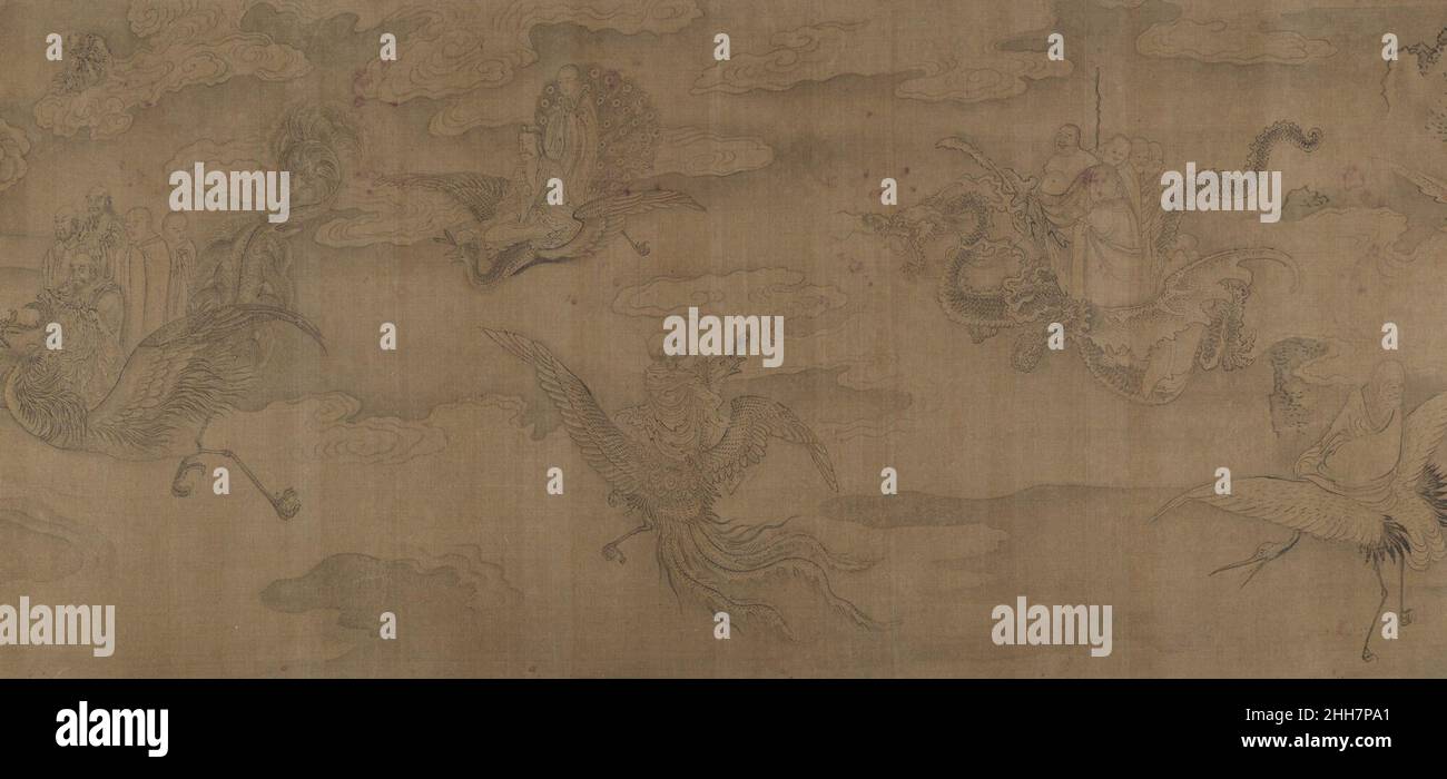 Les Holy Men voyageant au ciel bouddhiste artiste non identifié.Les Holy Men voyageant au ciel bouddhiste 51525 Banque D'Images