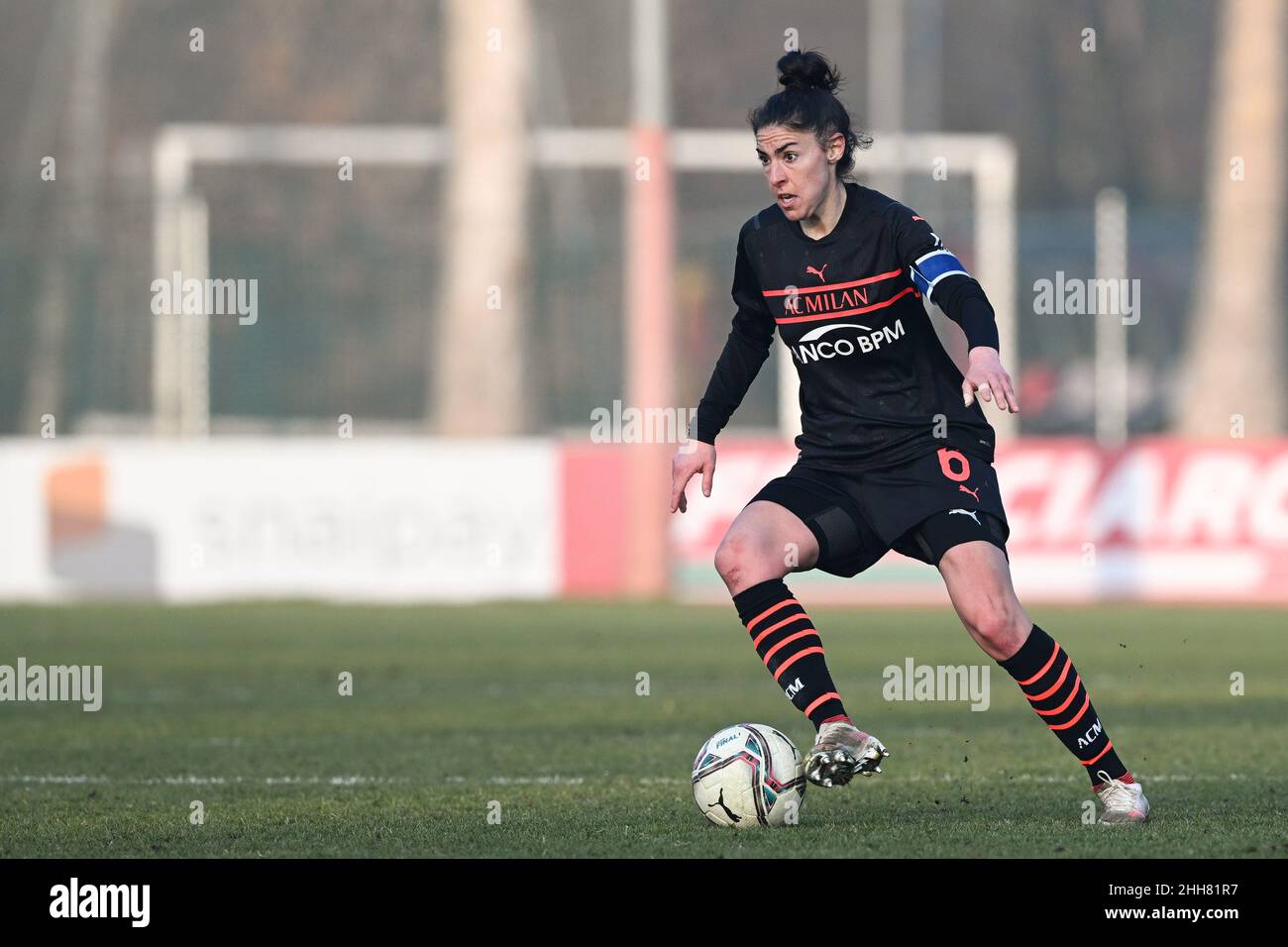 Milan, Italie.23rd janvier 2021.Vismara Sports Center, 23.01.22 Laura Fusetti (#6 AC Milan) pendant les femmes série Un match entre AC Milan et UC Sampdoria au Vismara Sports Center à Milan, Italie Cristiano Mazzi/SPP crédit: SPP Sport Press photo./Alamy Live News Banque D'Images