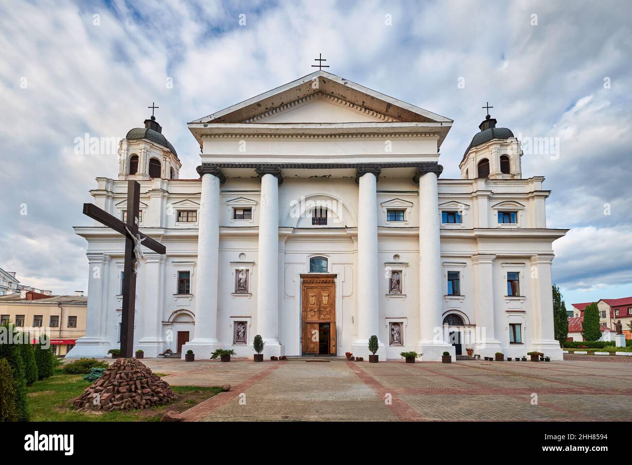 Ancienne église catholique St Stanislaus, Mogilev, Biélorussie. Banque D'Images