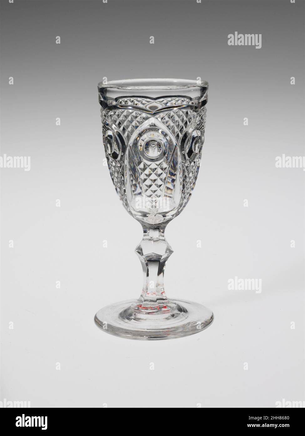 Verre à vin 1860–70 New England Glass Company.Verre à vin 9941 Banque D'Images