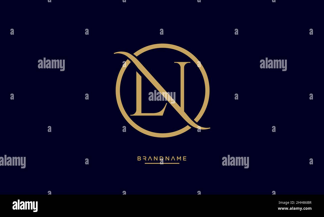 NL, LN lettres alphabétiques logo Emblem Monogram Illustration de Vecteur