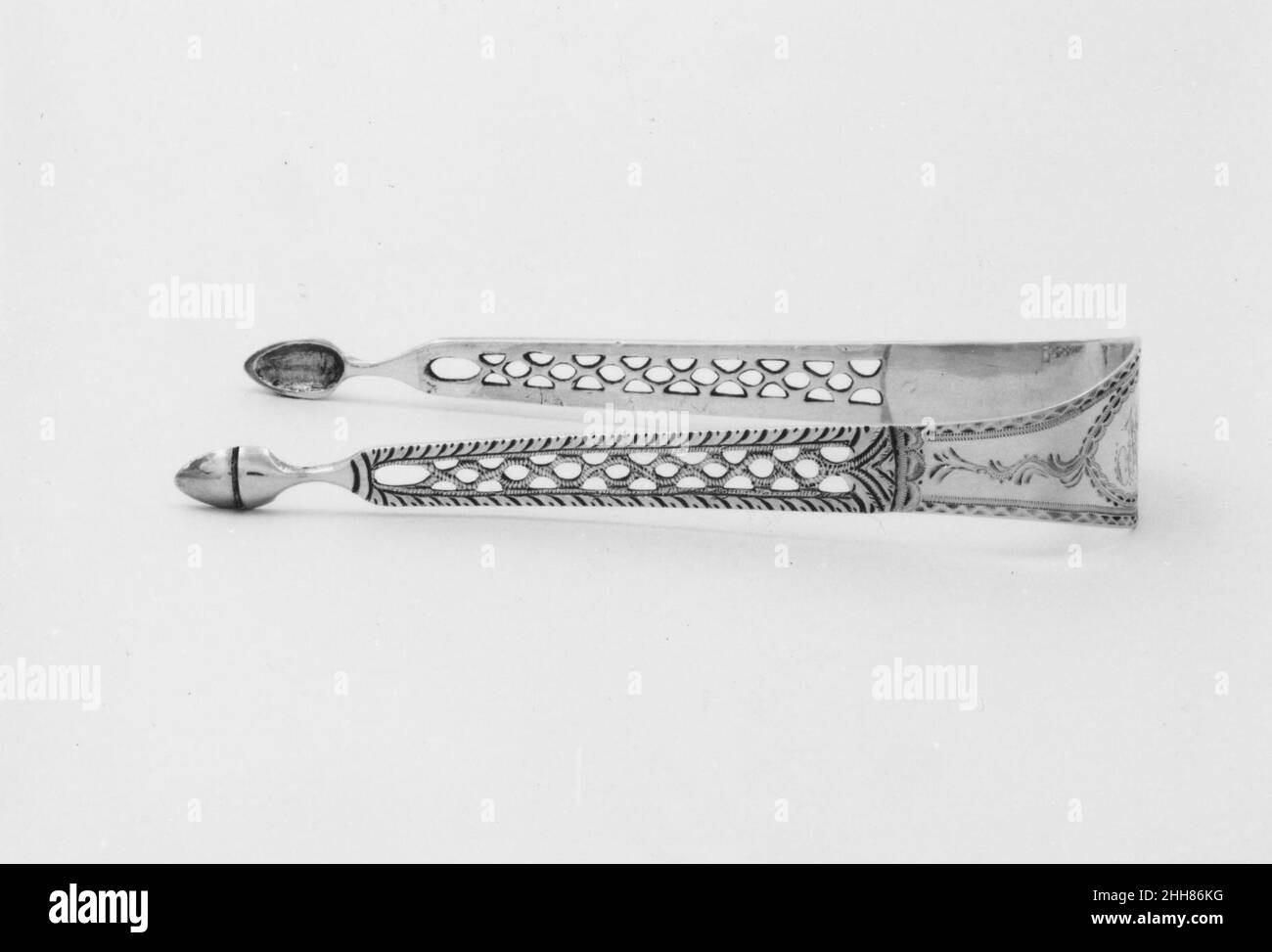 Pinces à sucre 1775–85 probablement Benjamin Lemar (Lamar).Pinces à sucre.Américain.1775–85.Argent.Fabriqué à Philadelphie, Pennsylvanie, États-Unis Banque D'Images
