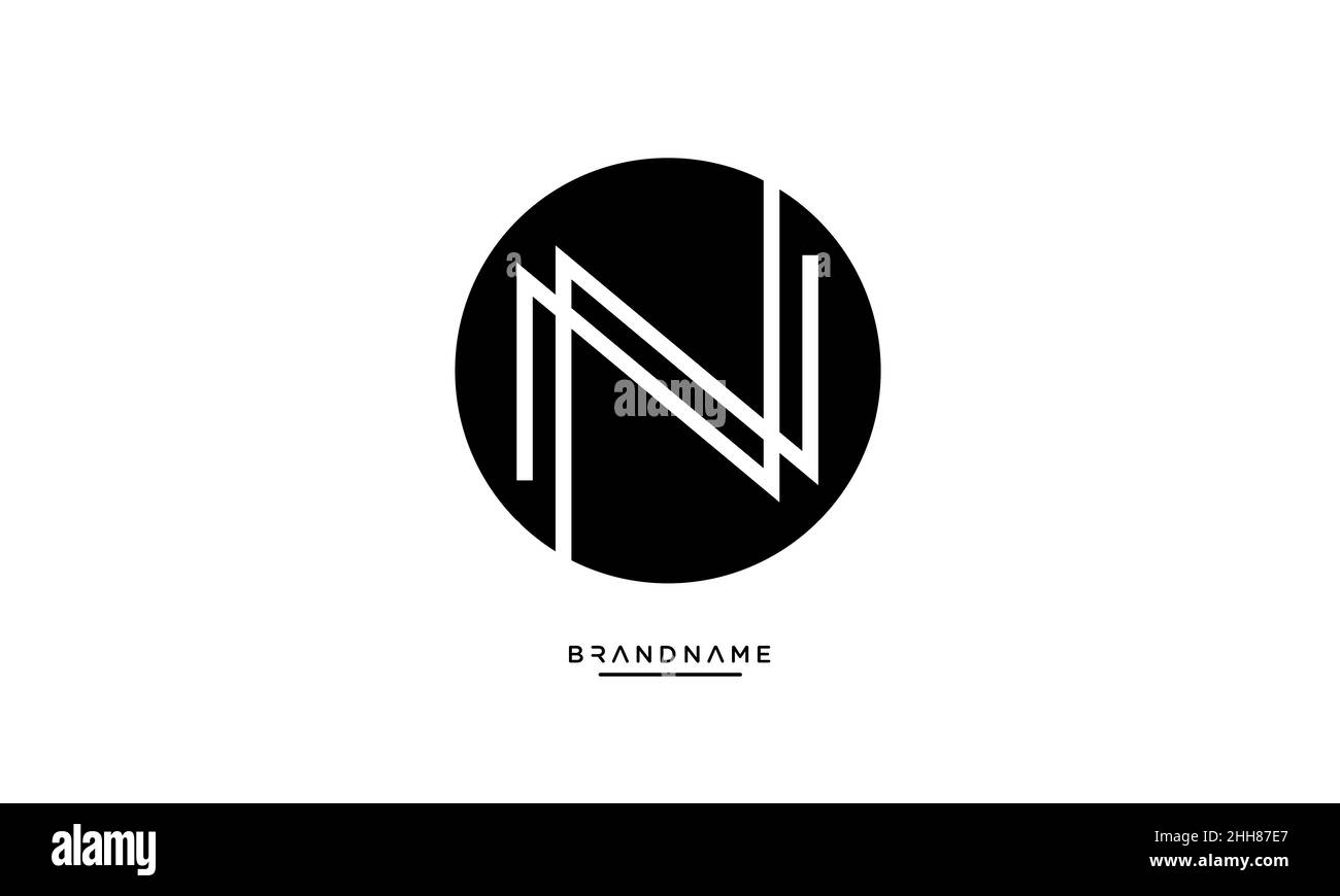 NN, N lettres Alphabet logo Emblem Monogram Illustration de Vecteur