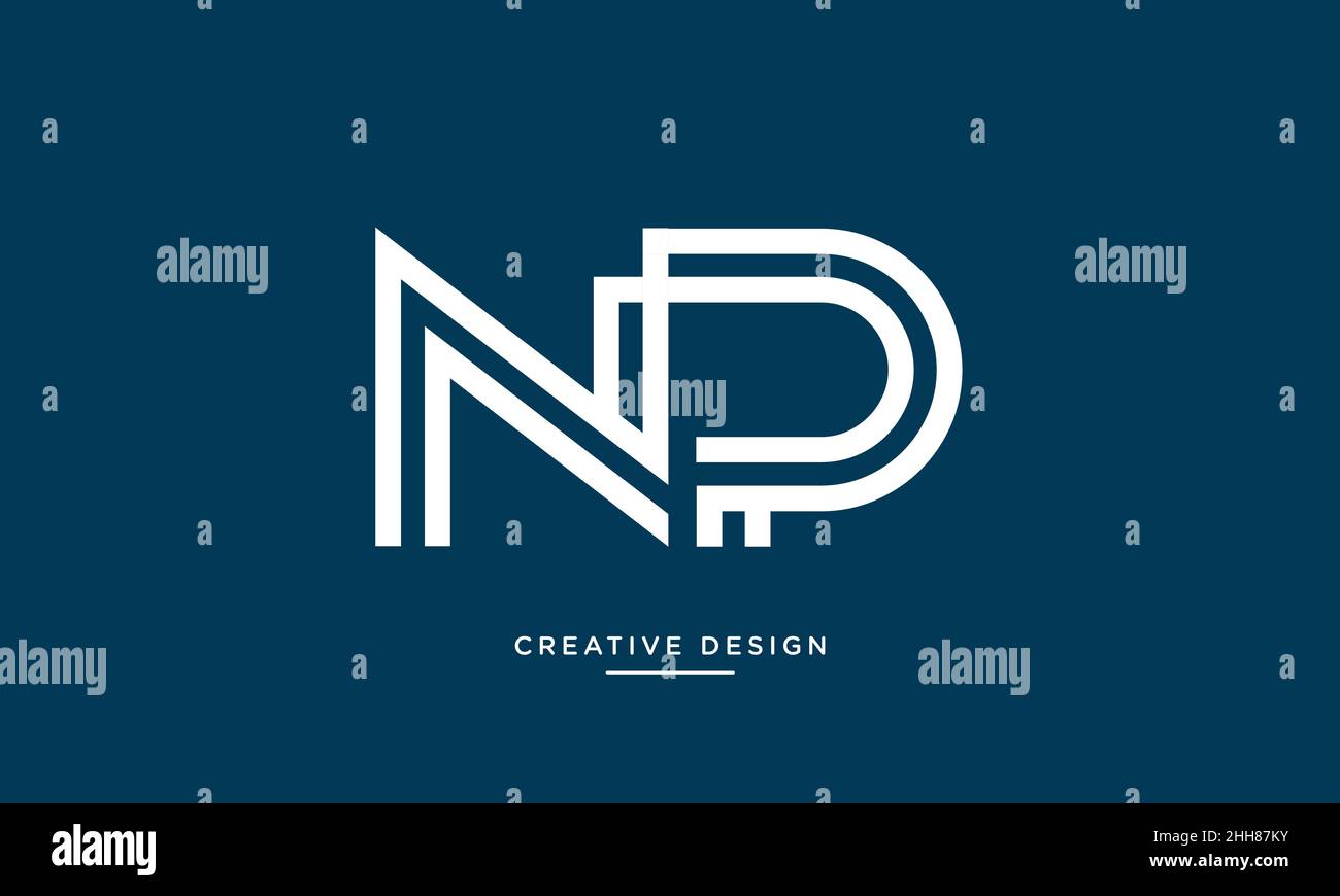 NP, PN lettres alphabétiques logo Monogramme Illustration de Vecteur