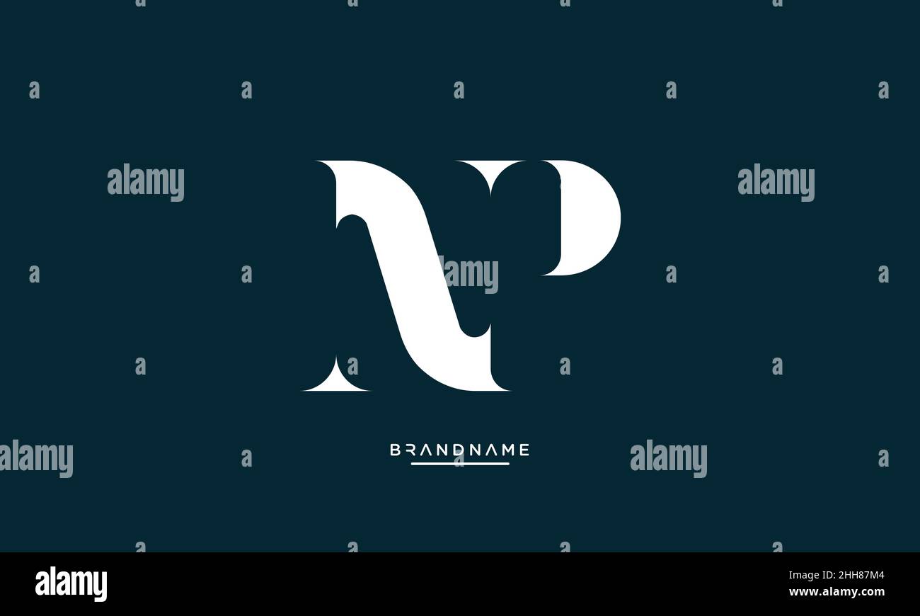 NP, PN lettres alphabétiques logo Monogramme Illustration de Vecteur