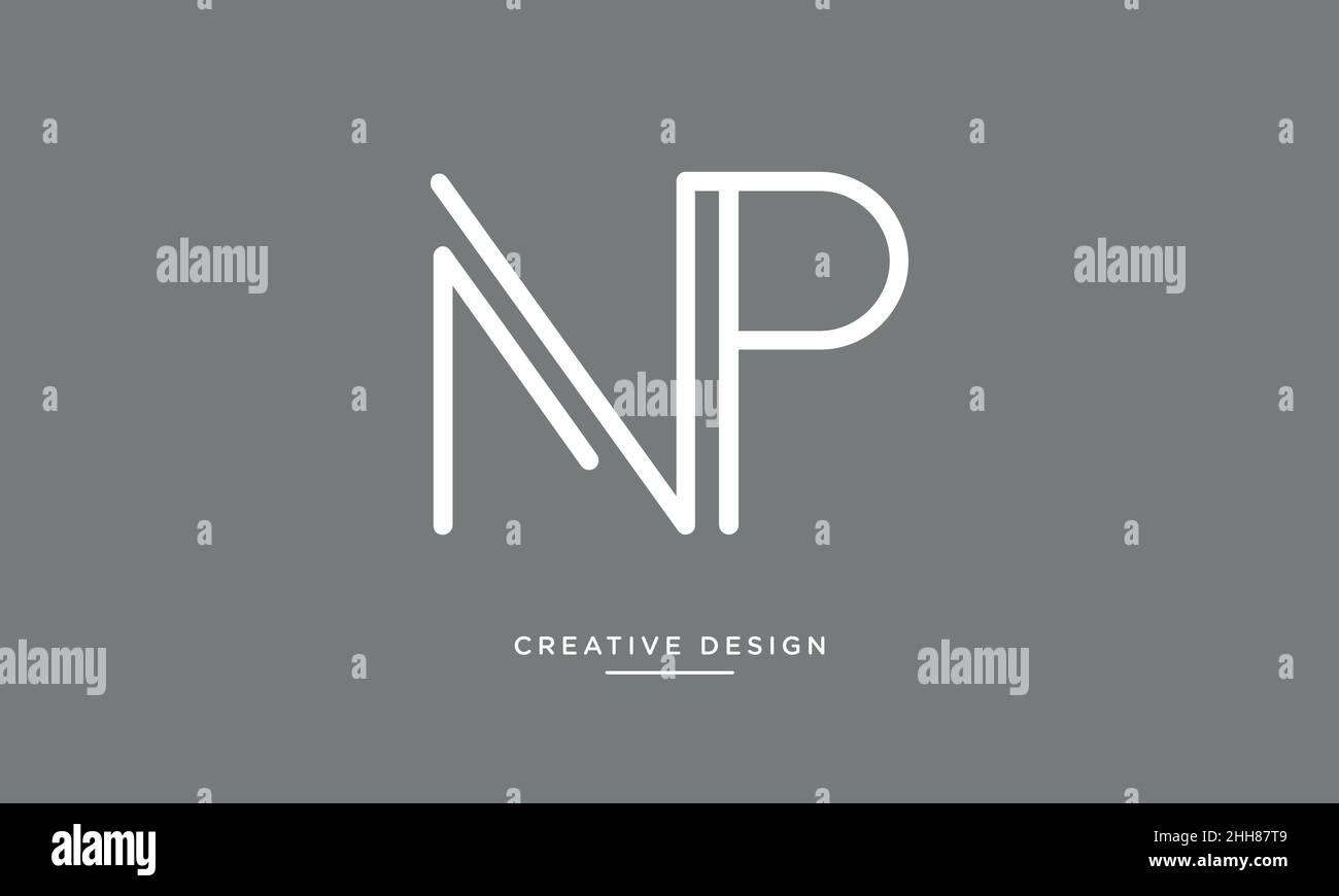 NP, PN lettres alphabétiques logo Monogramme Illustration de Vecteur