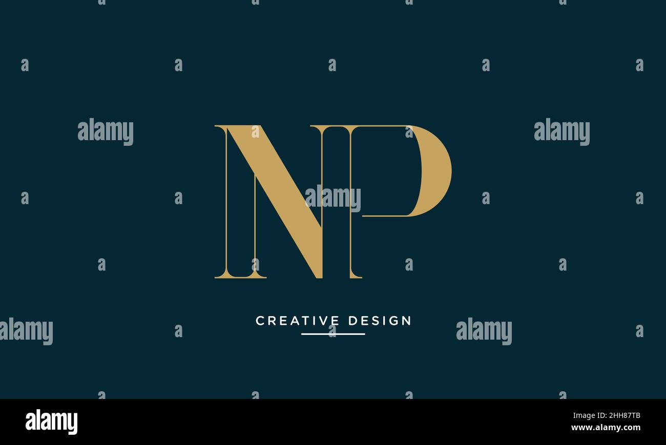 NP, PN lettres alphabétiques logo Monogramme Illustration de Vecteur