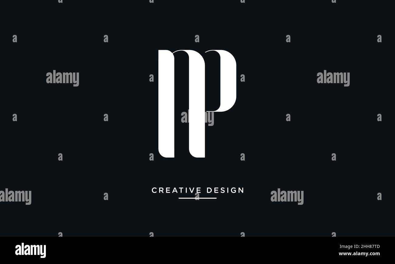 NP, PN lettres alphabétiques logo Monogramme Illustration de Vecteur