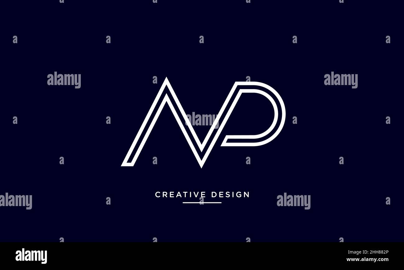 NP, PN lettres alphabétiques logo Monogramme Illustration de Vecteur