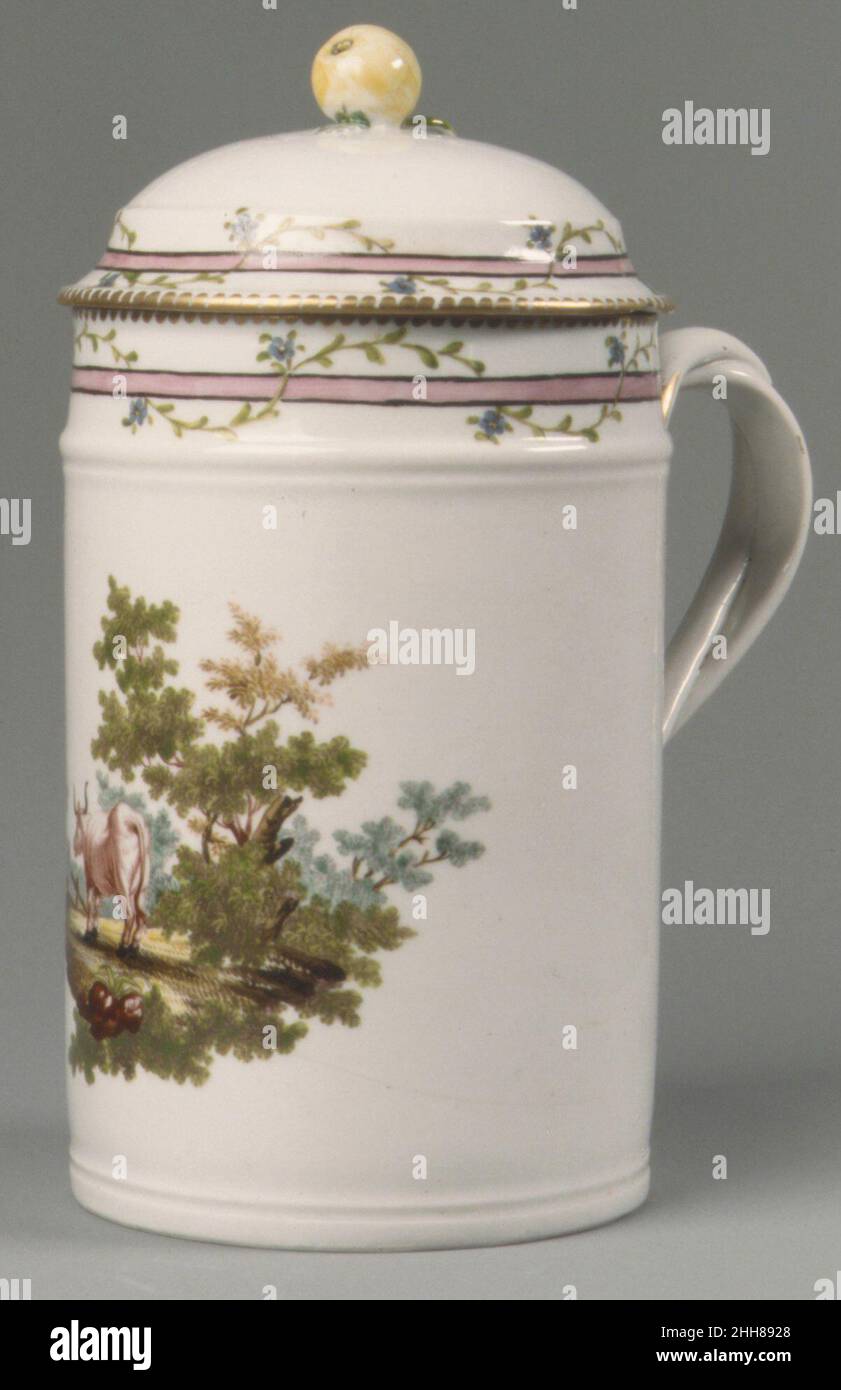 Tankard ca.1780 manufacture impériale de porcelaine, Saint-Pétersbourg, russe.Tankard 207073 Banque D'Images