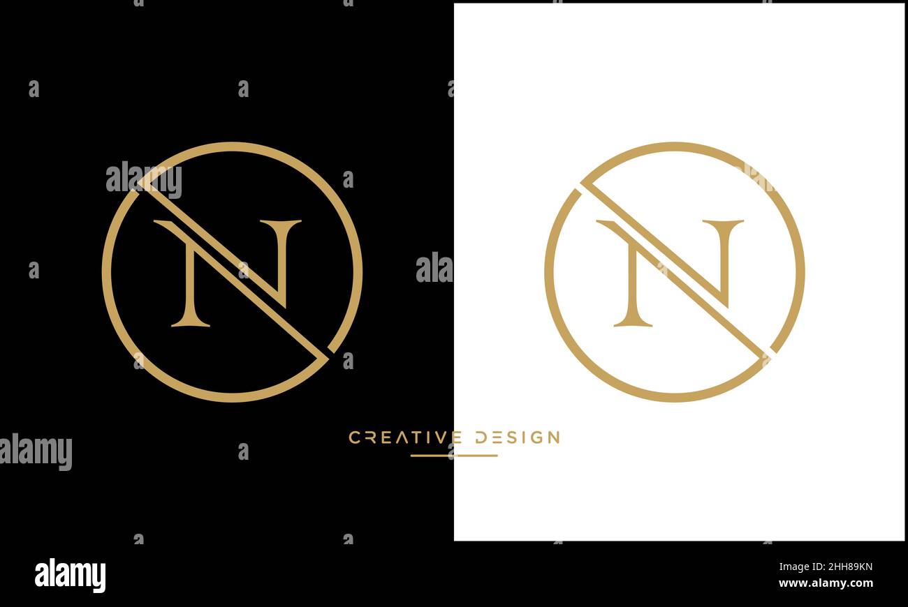 NV, VN lettres Alphabet Abstract logo Monogram Illustration de Vecteur
