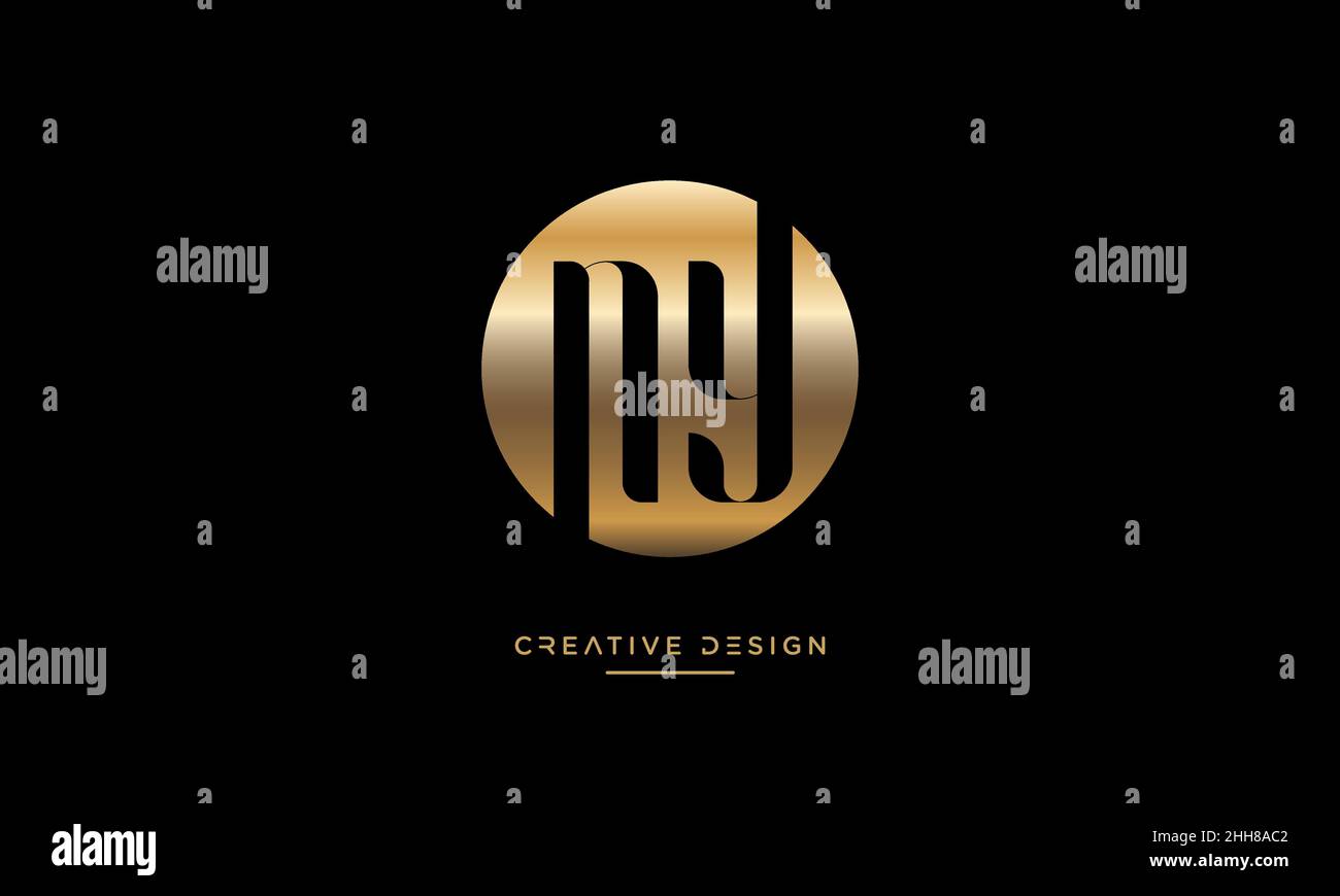NY, YN lettres alphabétiques Abstract logo Vector Template Illustration de Vecteur