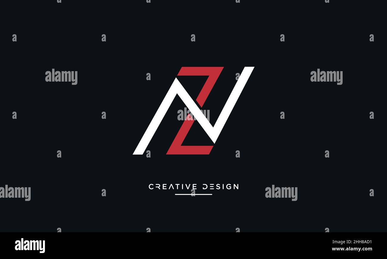 NZ, ZN lettres alphabets Abstract logo Vector Template Illustration de Vecteur