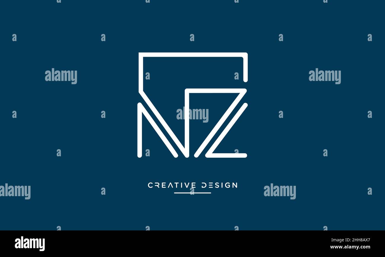 NZ, ZN lettres alphabets Abstract logo Vector Template Illustration de Vecteur