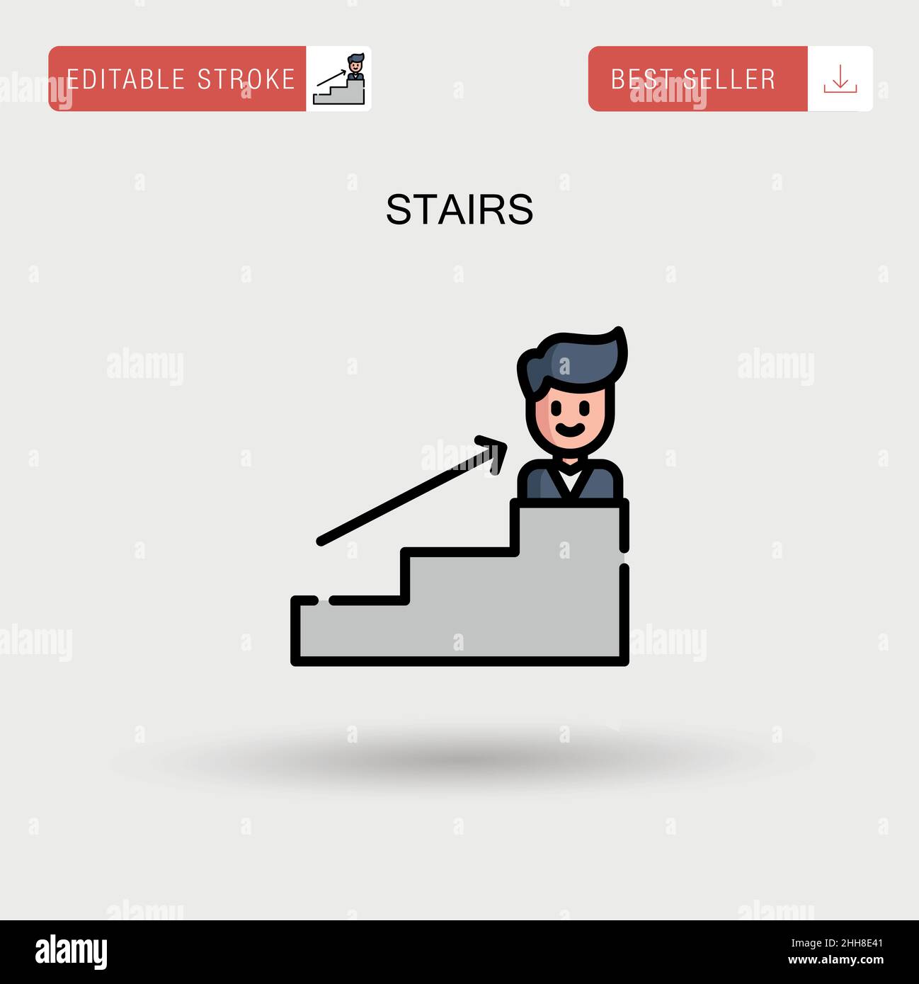 Icône de vecteur simple Stairs. Illustration de Vecteur