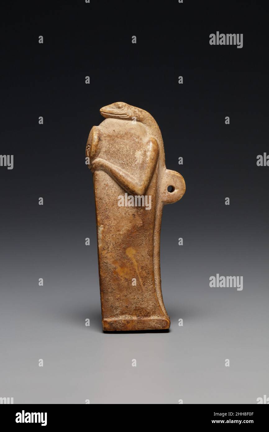 Amulet : Nehebkau (divinité des serpents) 664–332 C.-B. période tardive.Amulet: Nehebkau (déité du serpent).664–332 C.-B.Calcaire dur.Période tardive.De l'Égypte.Dynastie 26–29 Banque D'Images