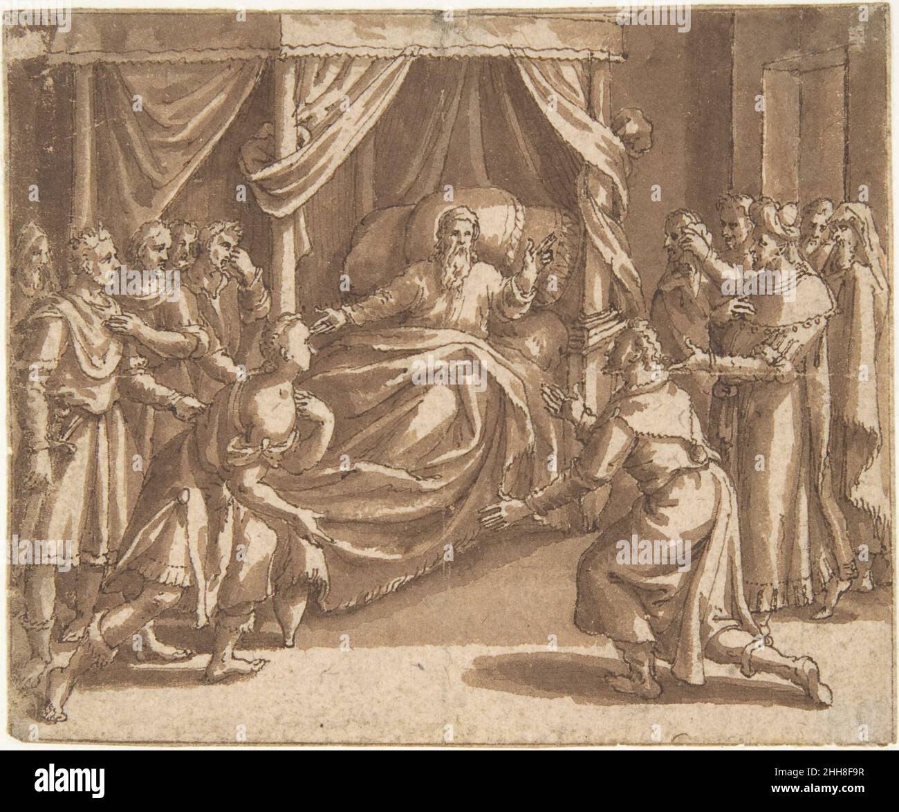 Jacob Bénédiction ses fils fin 16th–mi 17th siècle Adam van Noort Netherlandish.Jacob Bénédiction ses fils 347665 Banque D'Images