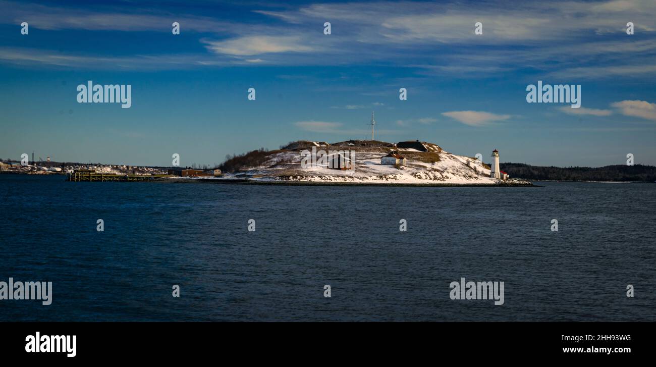 L'île Georges, au milieu de la baie terence, municipalité régionale de halifax Banque D'Images
