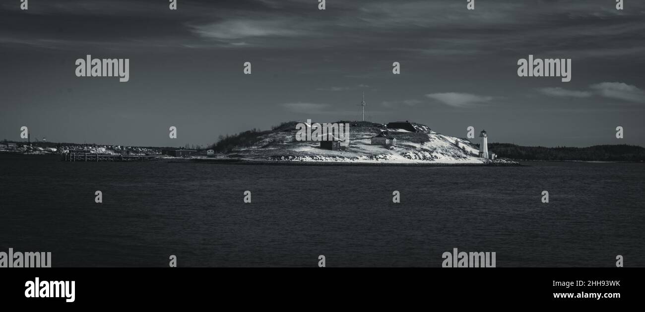 L'île Georges, au milieu de la baie terence, municipalité régionale de halifax Banque D'Images
