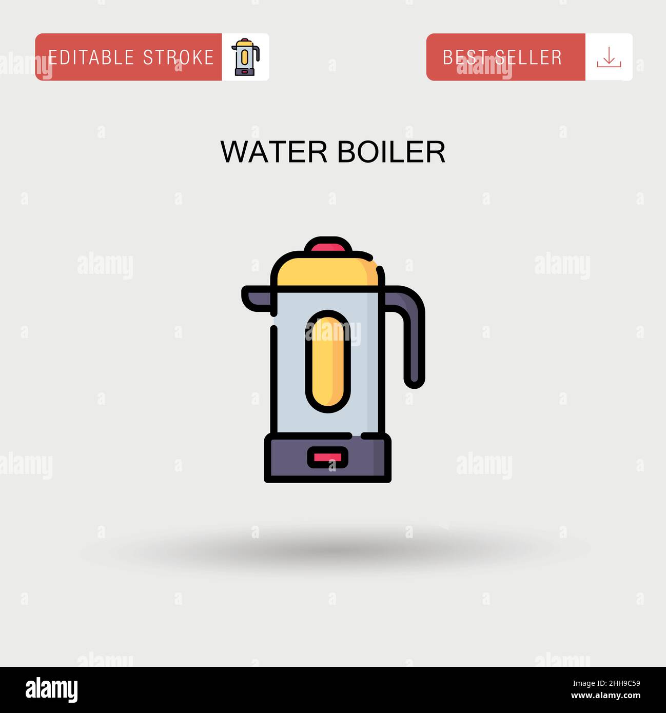 Icône de vecteur simple du chauffe-eau. Illustration de Vecteur