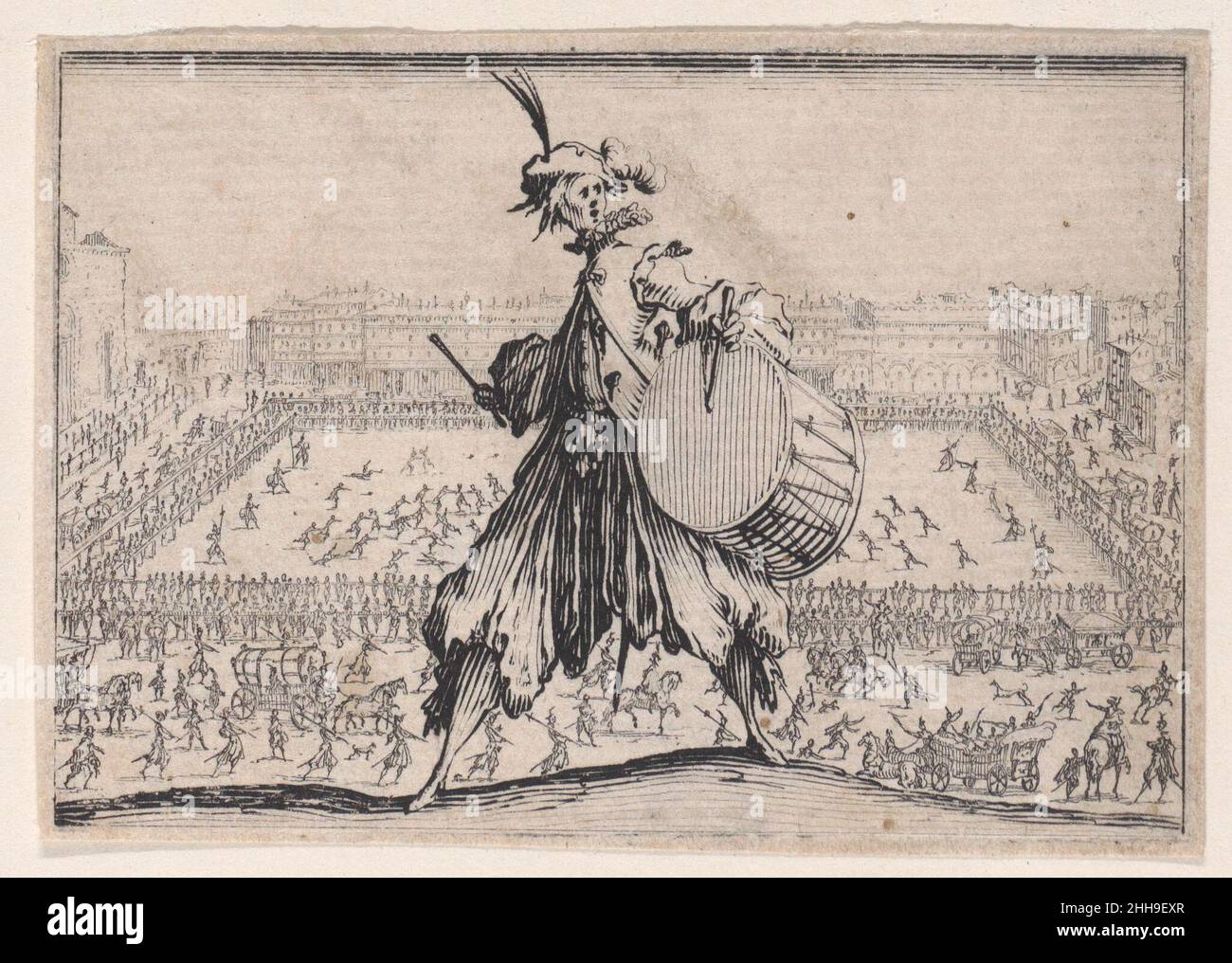 Le jeu de paume sur la place Sainte-Croix, a Florence (le jeu de tennis sur la Piazza Santa Croce à Florence), des Caprices Series A, le Florence Set 1617 Jacques Callot Français.Le jeu de paume sur la place Sainte-Croix, à Florence (le jeu de tennis sur la Piazza Santa Croce à Florence), des Caprices Series A, le set de Florence.Série les Caprices A. Jacques Callot (français, Nancy 1592–1635 Nancy).1617. Décapage.Imprime Banque D'Images