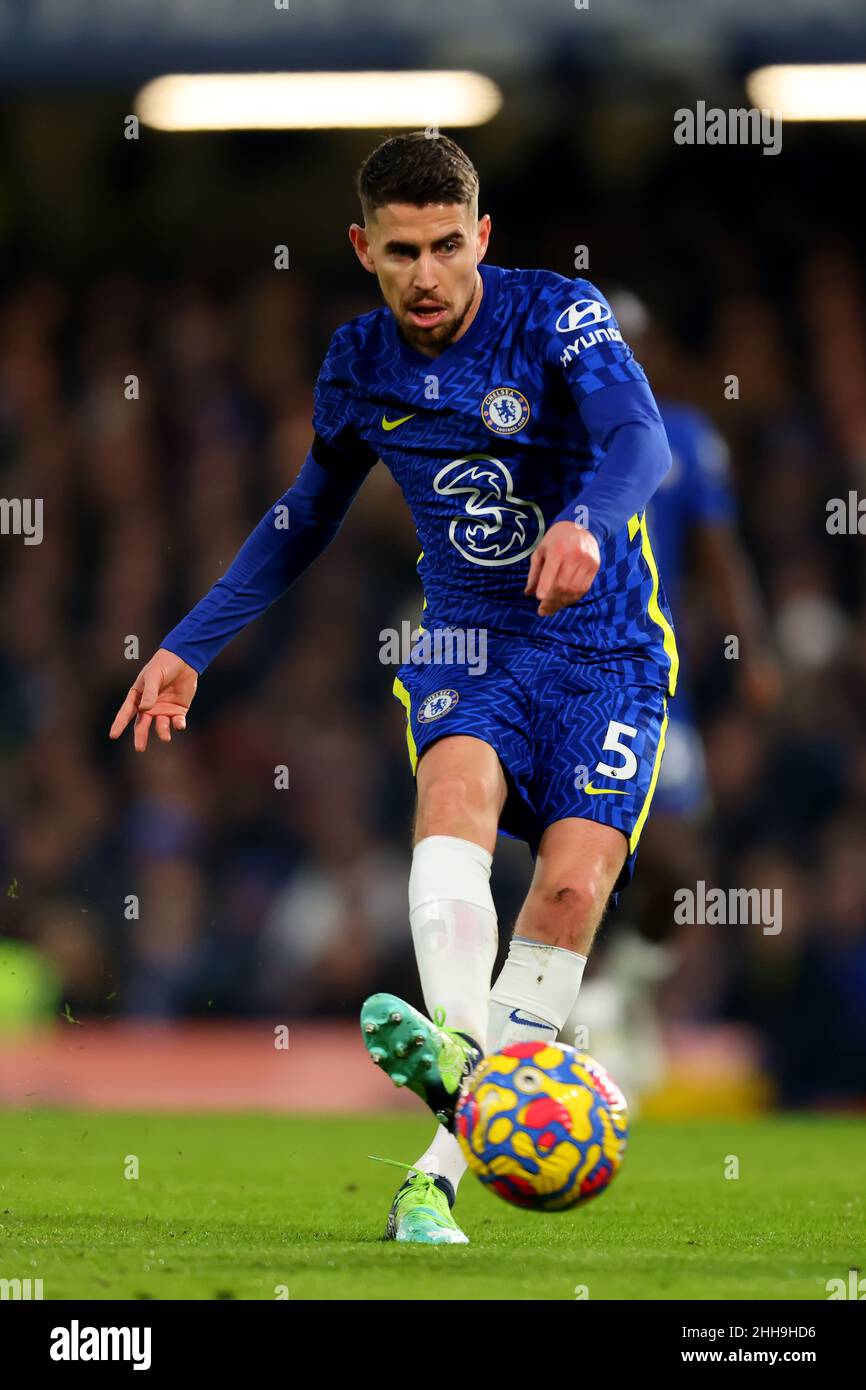 Londres, Royaume-Uni.23rd janvier 2022: Stamford Bridge, Chelsea, Londres, Angleterre: Premier League football, Chelsea / Tottenham Hotspur: Jorginho of Chelsea crédit: Action plus Sports Images/Alay Live News Banque D'Images