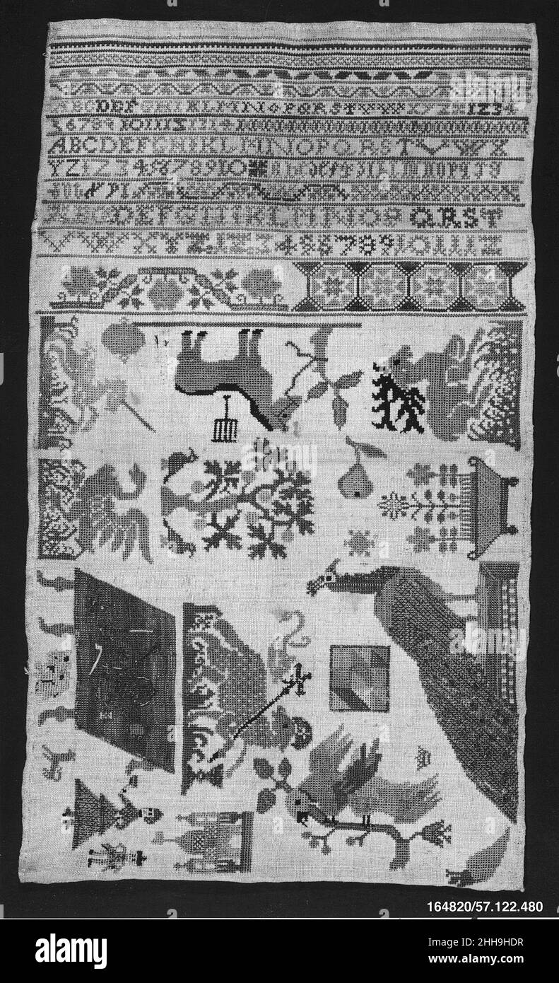 Sampler 18th siècle allemand.Échantillonneur 228405 Banque D'Images Sampler 18th siècle allemand.Échantillonneur 228405 Banque D'Images