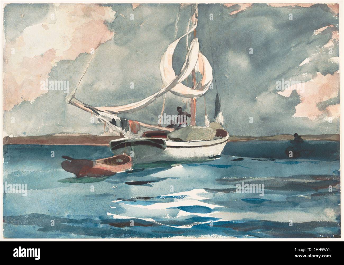 Sloop, Nassau 1899 Winslow Homer American.Sloop, Nassau 11139 Banque D'Images