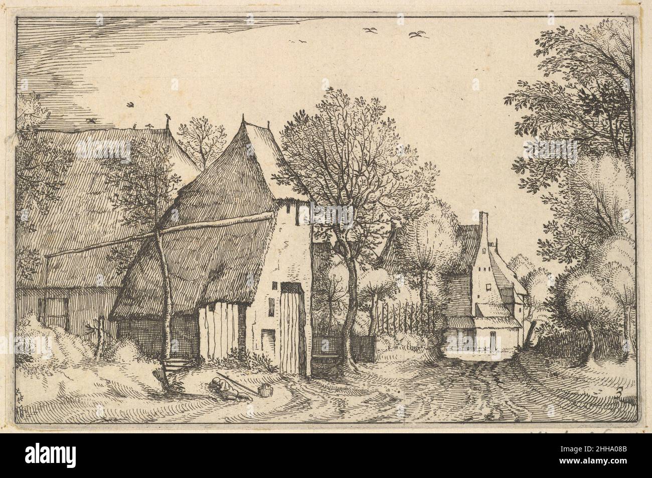 Chemin du village, planche 3 de Regiunculae et Villae aliquot Ducatus Brabantiae ca.1610 Claes Jansz.Visscher Néerlandais.Chemin du village, planche 3 de Regiunculae et Villae aliquot Ducatus Brabantiae 415283 Banque D'Images