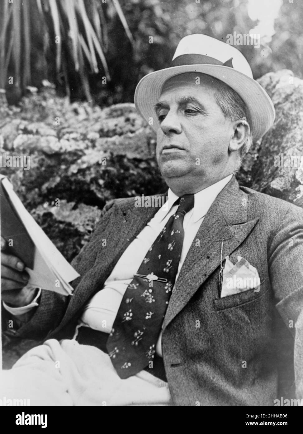 1935 - le swindler italien Charles Ponzi (1882-1949).Auteur du schéma 'Ponzi'. Banque D'Images