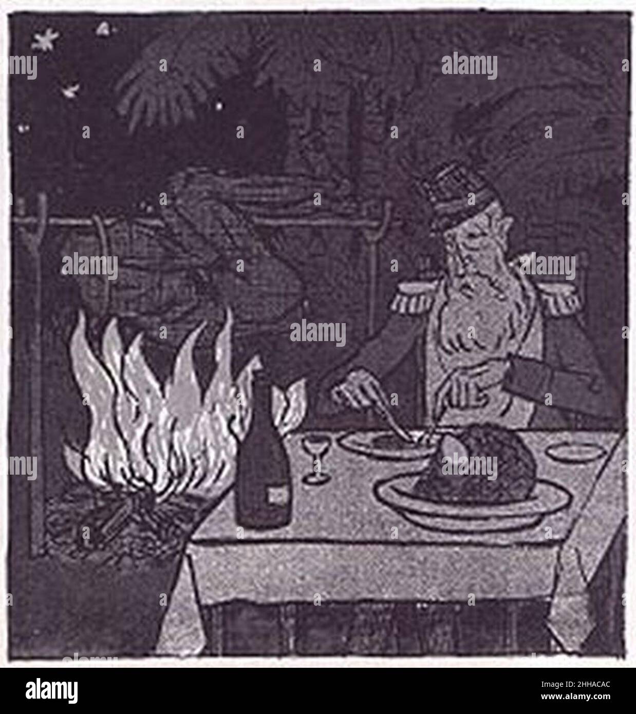 Donc kolonisiert der Belgier Simplicissimus 1904. Banque D'Images