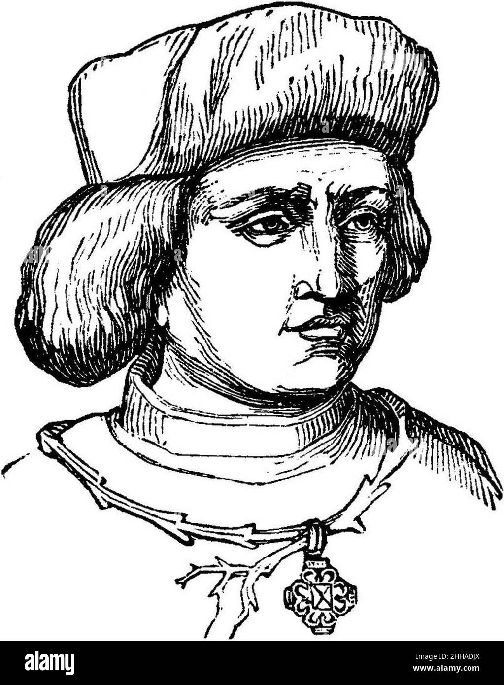 Ce que l'on appelle le portrait d'Hubert van Eyck. Banque D'Images