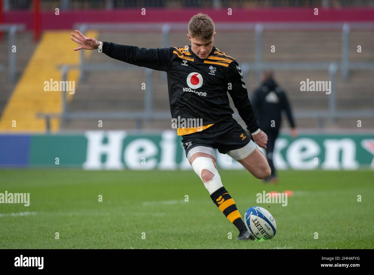 Charlie ATKINSON de Wasps lors de la Heineken Champions Cup, Round 4, Pool B match entre Munster Rugby et Wasps au parc Thomond de Limerick, Irlande, le 23 janvier 2022 (photo par Andrew SURMA/ SIPA USA). Banque D'Images