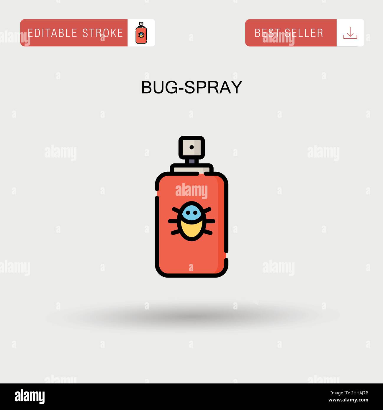 Icône vecteur simple bug-spray. Illustration de Vecteur