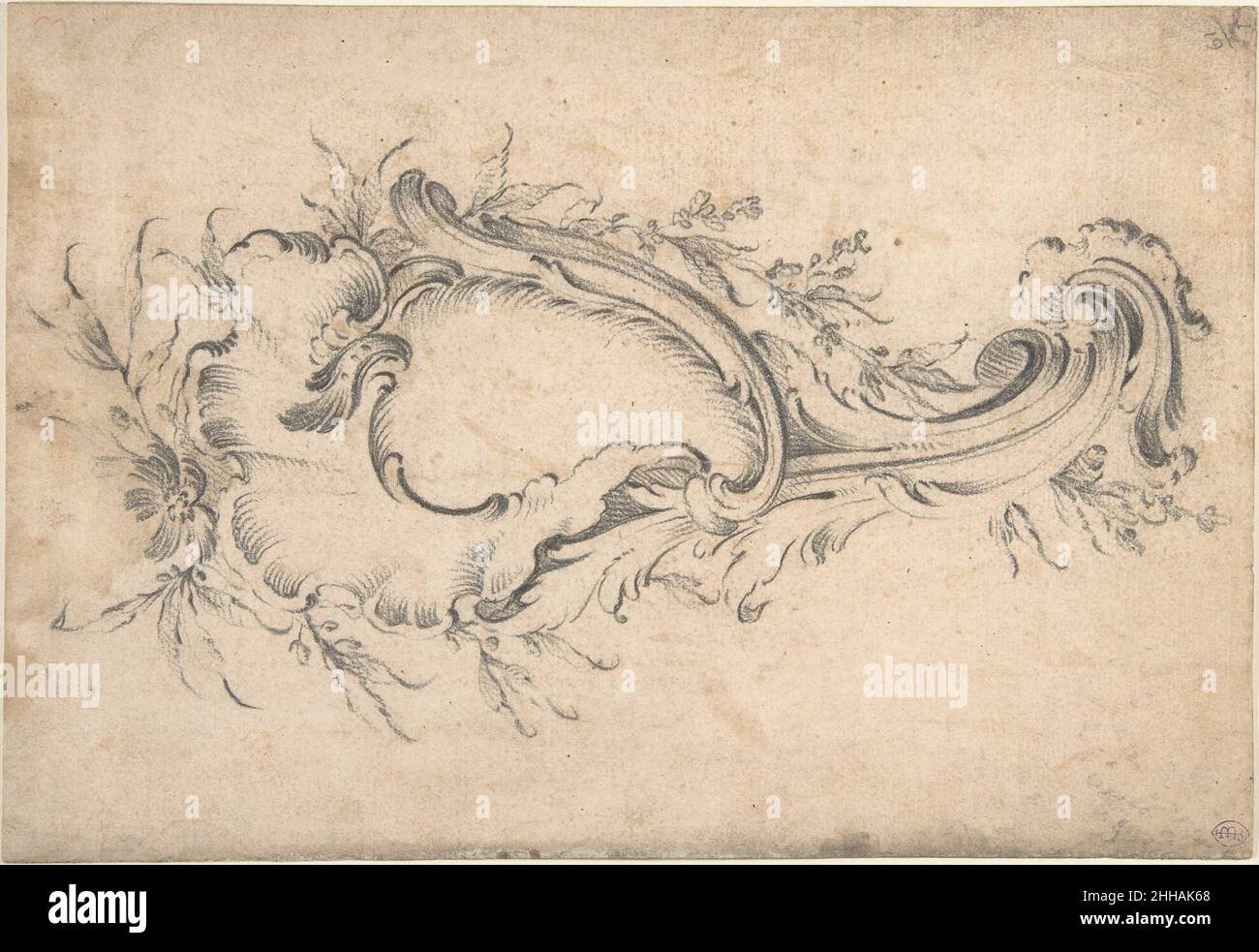 Rococo Cartouche Anonyme, français, 18th siècle français.Rococo Cartouche 343666 Banque D'Images