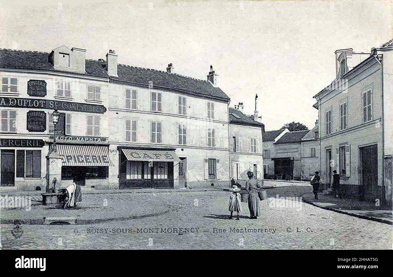Soisy-sous-Montmorency rue de Montmorency. Banque D'Images