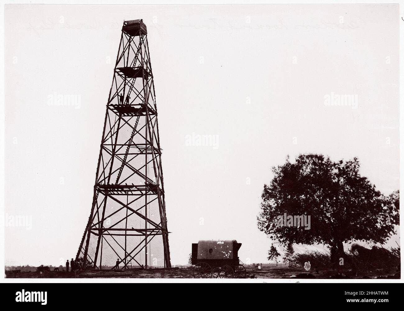 Butler's Lookout Tower, en face de Dutch Gap 1865 Andrew Joseph Russell American.Butler's Lookout Tower, en face de Dutch Gap 268153 Banque D'Images
